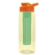 the flair - 26 oz transparent tritan(tm) bottle with drink thru lid, large infuser, and digital imprint