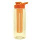 the flair - 26 oz transparent tritan(tm) bottle with drink thru lid, large infuser, and digital imprint