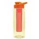 the flair - 26 oz transparent tritan(tm) bottle with drink thru lid, large infuser, and digital imprint
