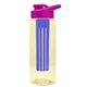 the flair - 26 oz transparent tritan(tm) bottle with drink thru lid, large infuser, and digital imprint