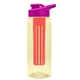 the flair - 26 oz transparent tritan(tm) bottle with drink thru lid, large infuser, and digital imprint