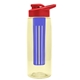 the flair - 26 oz transparent tritan(tm) bottle with drink thru lid, large infuser, and digital imprint