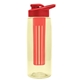 the flair - 26 oz transparent tritan(tm) bottle with drink thru lid, large infuser, and digital imprint