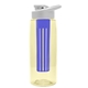 the flair - 26 oz transparent tritan(tm) bottle with drink thru lid, large infuser, and digital imprint