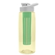 the flair - 26 oz transparent tritan(tm) bottle with drink thru lid, large infuser, and digital imprint