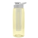 the flair - 26 oz transparent tritan(tm) bottle with drink thru lid, large infuser, and digital imprint