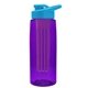 the flair - 26 oz transparent tritan(tm) bottle with drink thru lid, large infuser, and digital imprint