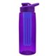 the flair - 26 oz transparent tritan(tm) bottle with drink thru lid, large infuser, and digital imprint