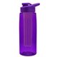 the flair - 26 oz transparent tritan(tm) bottle with drink thru lid, large infuser, and digital imprint