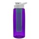 the flair - 26 oz transparent tritan(tm) bottle with drink thru lid, large infuser, and digital imprint