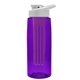 the flair - 26 oz transparent tritan(tm) bottle with drink thru lid, large infuser, and digital imprint