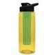 the flair - 26 oz transparent tritan(tm) bottle with drink thru lid, large infuser, and digital imprint