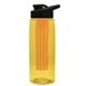 the flair - 26 oz transparent tritan(tm) bottle with drink thru lid, large infuser, and digital imprint