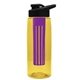 the flair - 26 oz transparent tritan(tm) bottle with drink thru lid, large infuser, and digital imprint