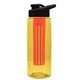 the flair - 26 oz transparent tritan(tm) bottle with drink thru lid, large infuser, and digital imprint