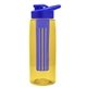 the flair - 26 oz transparent tritan(tm) bottle with drink thru lid, large infuser, and digital imprint
