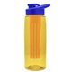 the flair - 26 oz transparent tritan(tm) bottle with drink thru lid, large infuser, and digital imprint