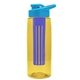 the flair - 26 oz transparent tritan(tm) bottle with drink thru lid, large infuser, and digital imprint