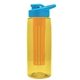 the flair - 26 oz transparent tritan(tm) bottle with drink thru lid, large infuser, and digital imprint