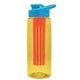 the flair - 26 oz transparent tritan(tm) bottle with drink thru lid, large infuser, and digital imprint