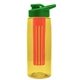 the flair - 26 oz transparent tritan(tm) bottle with drink thru lid, large infuser, and digital imprint