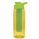 the flair - 26 oz transparent tritan(tm) bottle with drink thru lid, large infuser, and digital imprint