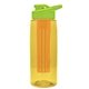the flair - 26 oz transparent tritan(tm) bottle with drink thru lid, large infuser, and digital imprint
