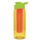 the flair - 26 oz transparent tritan(tm) bottle with drink thru lid, large infuser, and digital imprint