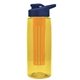 the flair - 26 oz transparent tritan(tm) bottle with drink thru lid, large infuser, and digital imprint