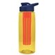 the flair - 26 oz transparent tritan(tm) bottle with drink thru lid, large infuser, and digital imprint