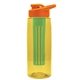 the flair - 26 oz transparent tritan(tm) bottle with drink thru lid, large infuser, and digital imprint
