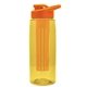 the flair - 26 oz transparent tritan(tm) bottle with drink thru lid, large infuser, and digital imprint