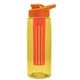 the flair - 26 oz transparent tritan(tm) bottle with drink thru lid, large infuser, and digital imprint
