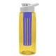 the flair - 26 oz transparent tritan(tm) bottle with drink thru lid, large infuser, and digital imprint