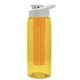 the flair - 26 oz transparent tritan(tm) bottle with drink thru lid, large infuser, and digital imprint