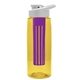 the flair - 26 oz transparent tritan(tm) bottle with drink thru lid, large infuser, and digital imprint