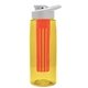 the flair - 26 oz transparent tritan(tm) bottle with drink thru lid, large infuser, and digital imprint