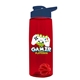 The Flair - 26 oz Transparent Tritan(TM) Bottle with Drink thru lid, Mixing Ball, and Digital Imprint