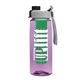 the flair - 26 oz transparent tritan(tm) bottle with quick snap lid and large infuser
