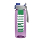 the flair - 26 oz transparent tritan(tm) bottle with quick snap lid and large infuser