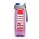 the flair - 26 oz transparent tritan(tm) bottle with quick snap lid and large infuser