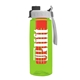 the flair - 26 oz transparent tritan(tm) bottle with quick snap lid and large infuser