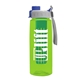 the flair - 26 oz transparent tritan(tm) bottle with quick snap lid and large infuser