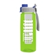 the flair - 26 oz transparent tritan(tm) bottle with quick snap lid and large infuser