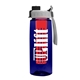 the flair - 26 oz transparent tritan(tm) bottle with quick snap lid and large infuser