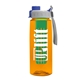 the flair - 26 oz transparent tritan(tm) bottle with quick snap lid and large infuser