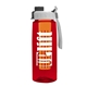 the flair - 26 oz transparent tritan(tm) bottle with quick snap lid and large infuser