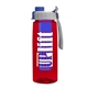the flair - 26 oz transparent tritan(tm) bottle with quick snap lid and large infuser