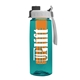 the flair - 26 oz transparent tritan(tm) bottle with quick snap lid and large infuser
