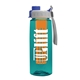 the flair - 26 oz transparent tritan(tm) bottle with quick snap lid and large infuser